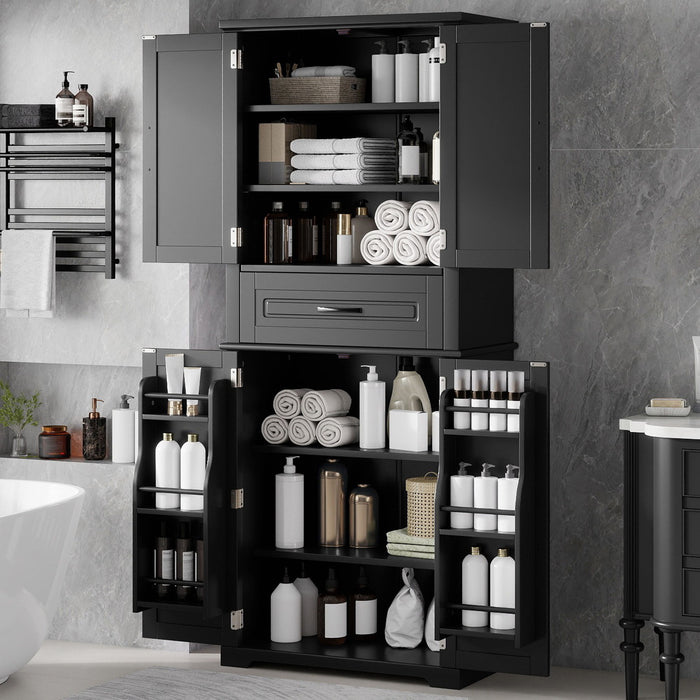 Bathroom Storage Cabinet With Multifunctional Storage Space, Drawer With Slide Rails, Adjustable Shelf Noble House
