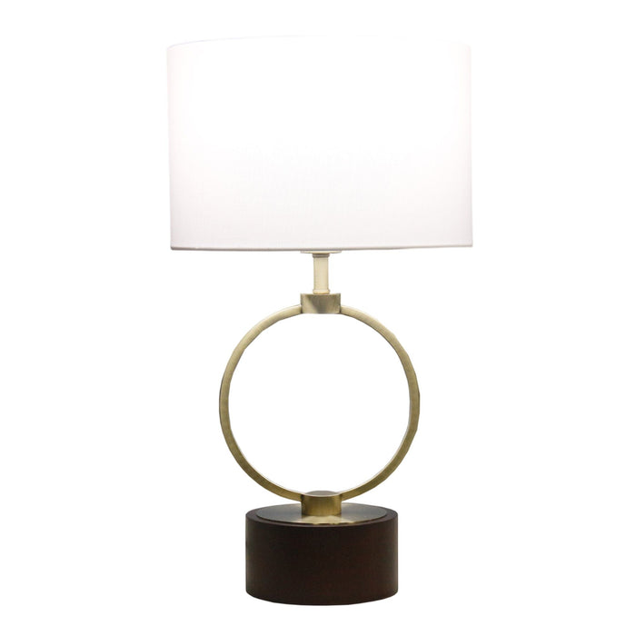 Bedroom Table Lamp With Circular Design - White Ashcroft Furniture
