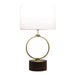 Bedroom Table Lamp With Circular Design - White Ashcroft Furniture
