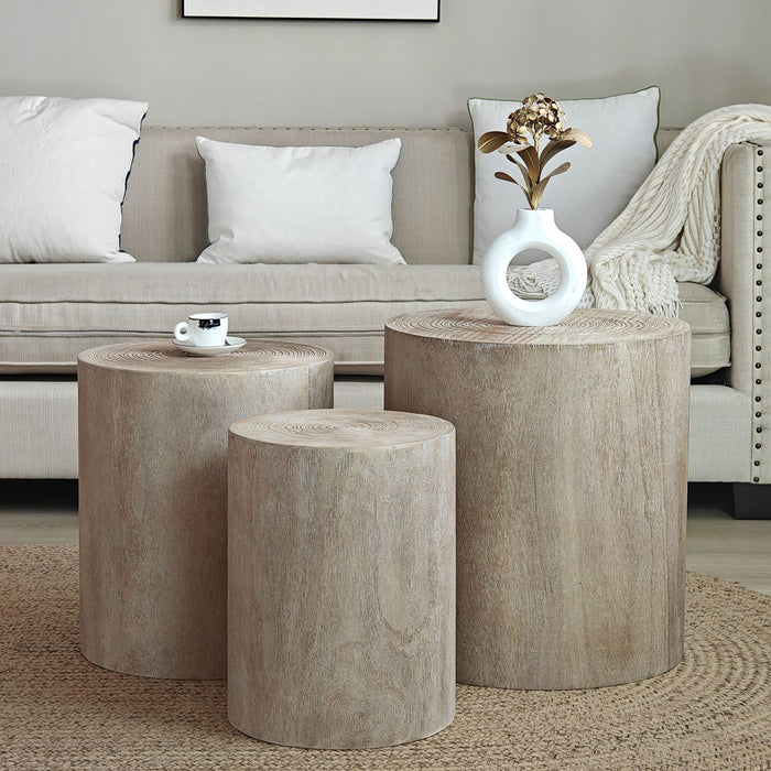 Cylinder Nesting Tables (Set of 3) Home Essentials