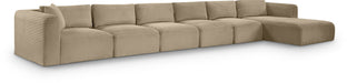 Shaggy - Fabric 6 Piece Modular Sectional With Chaise Meridian Furniture