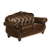 Anondale - Loveseat - Espresso Top Grain Leather Match & Cherry ACME