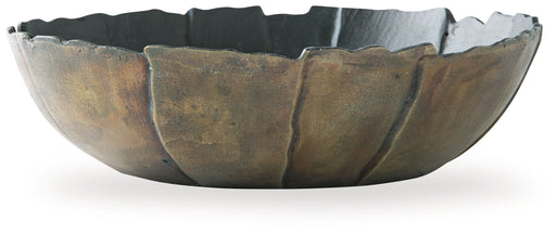 Aidman - Bowl - Black / Antique Gold Finish Signature Design by Ashley®