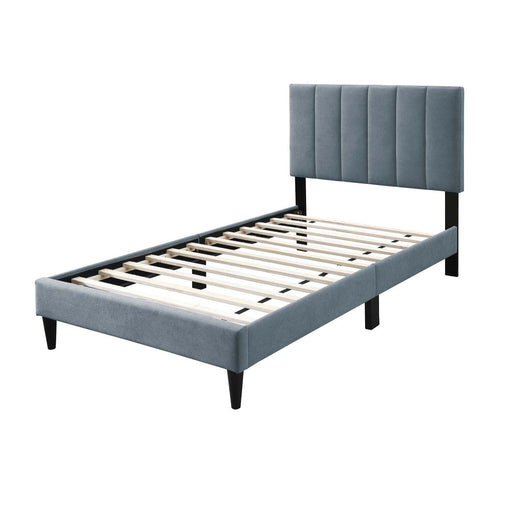 Bed With Channel Tufted Adjustable Headboard Home Essentials