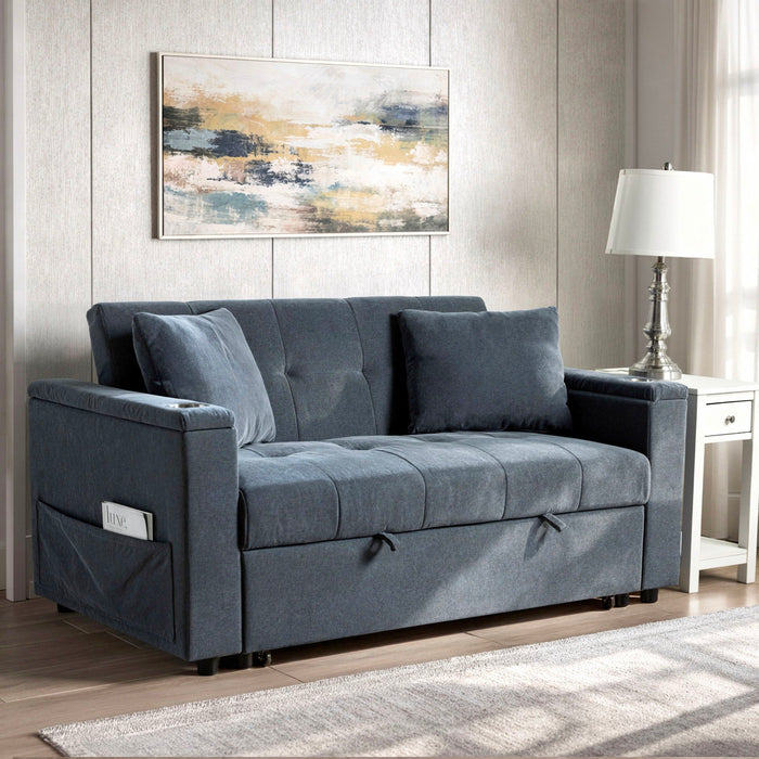 Selby - Pop-Up Sleeper Sofa - Blue New Classic