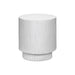 Round Accent Table, Indoor Outdoor - White 8th Street
