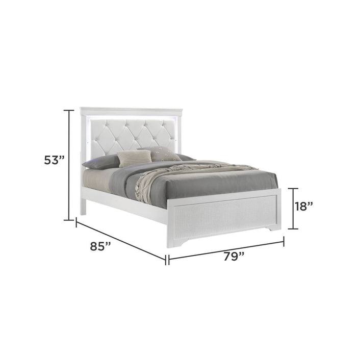 Blaze - Modern Bed With LED Headboard Matrix Furniture Group