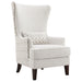 Lindstrom - Wingback Accent With Contoured Back - Ivory White Furniture Max
