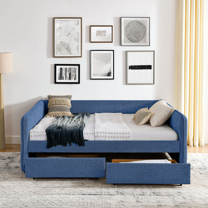 Upholstered Daybed & 2 Drawers Home Essentials
