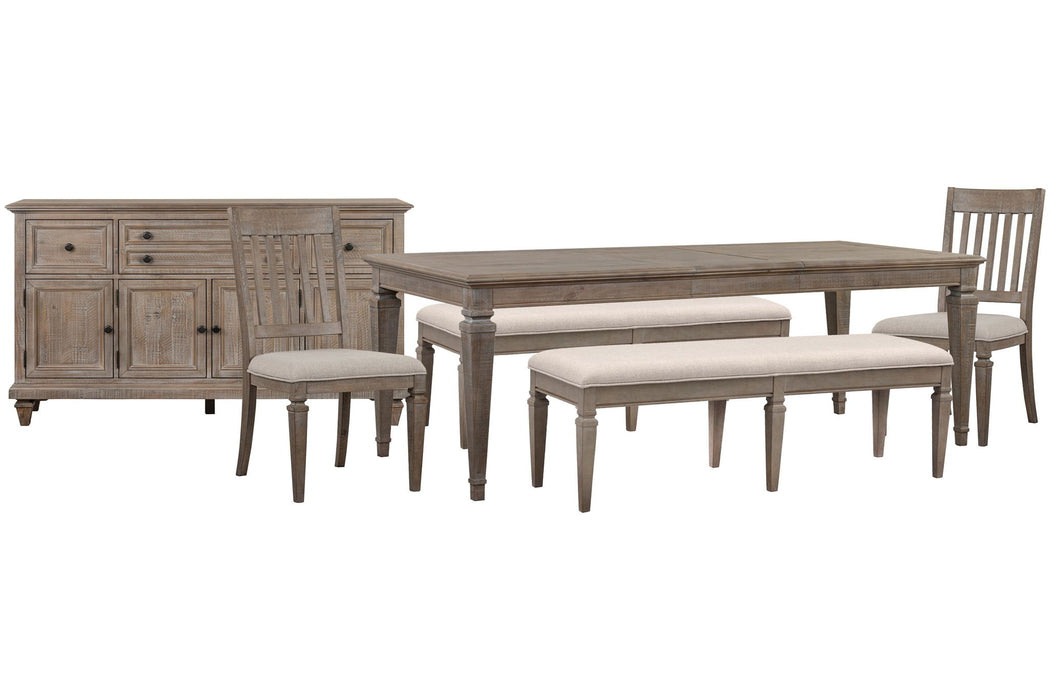 Lancaster - 6 Piece Extendable Rectangular Dining Table Set Magnussen Furniture