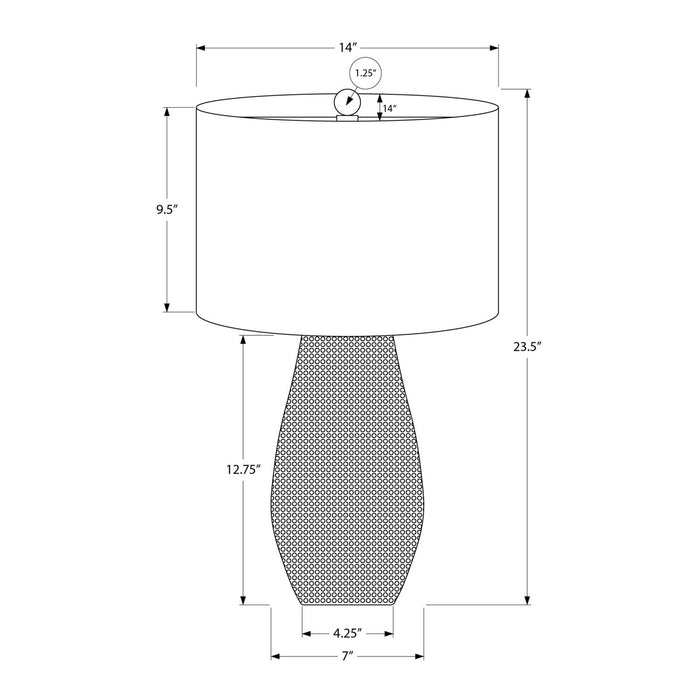 Lighting, Table Lamp, Resin, Contemporary - Gray 8th Street