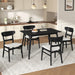 5 Piece Dining Set With Table And 4 Upholstered Chairs Noble House
