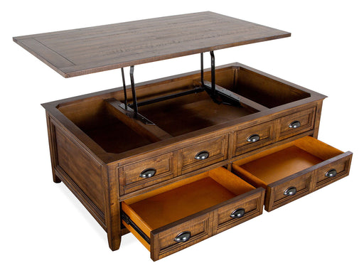 Bay Creek - Lift Top Storage Cocktail Table With Casters - Toasted Nutmeg Magnussen Furniture