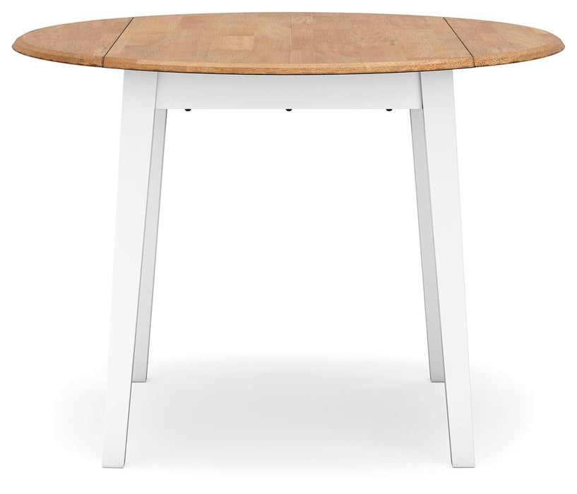 Gesthaven - Round Dining Room Drop Leaf Table Set Signature Design by Ashley®