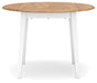 Gesthaven - Round Dining Room Drop Leaf Table Set Signature Design by Ashley®