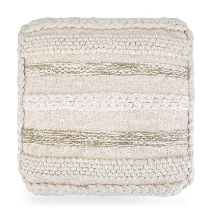 Sommer - Handcrafted Square Pouf Simpli-Home