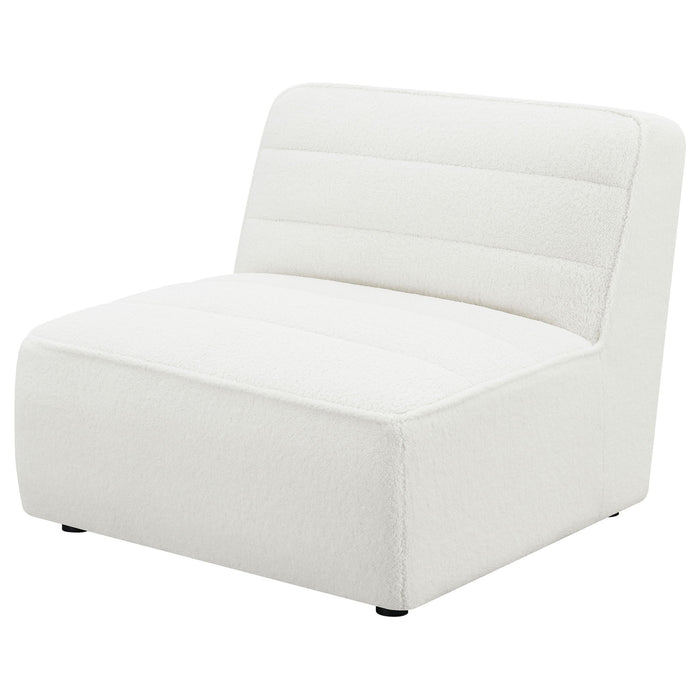 Bonnie - Upholstered Armless Chair With Channel Tufting - Ivory Furniture Max
