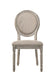 Faustine - Side Chair (Set of 2) - Tan Fabric & Salvaged Light Oak ACME