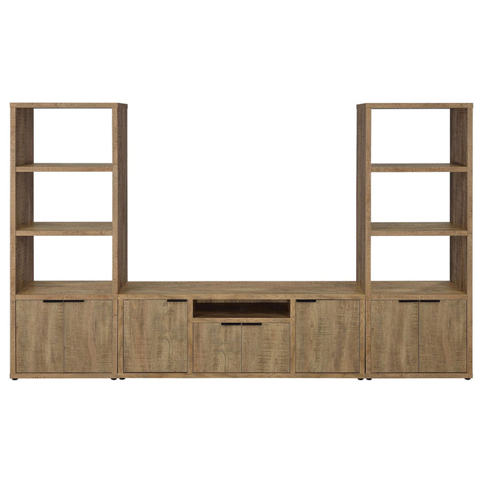 Noriega - 3 Piece TV Entertainment Center, Open & Concealed Storage - Wood Furniture Max