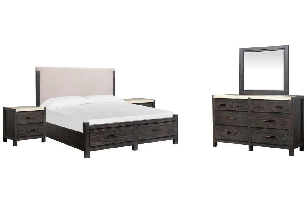 Plum Creek - Upholstered Panel Storage Bedroom Set Magnussen Furniture