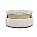 Rounded Storage Coffee Table With 3 Stools Global Furniture USA