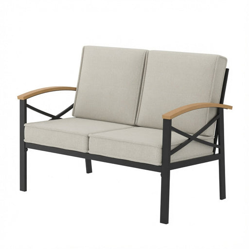 Outdoor Loveseat With Washable Cushions Home Essentials