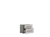 Mia - Nightstand With Handles - White / Gray / Silver Status Italy