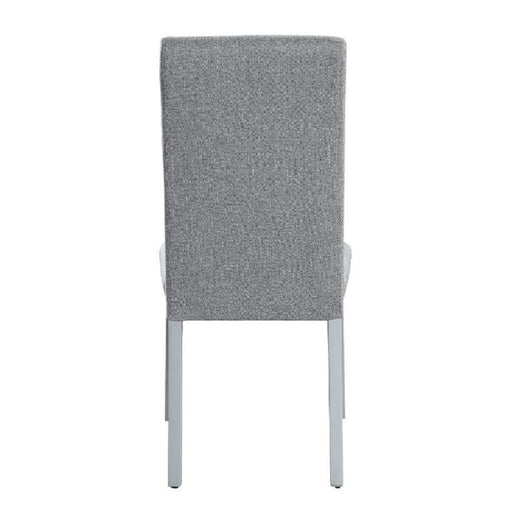 Lanton - Side Chair (Set of 2) - Gray Linen & Antique White ACME