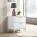Karena - 2 Drawer Rectangular Nightstand - White Furniture Max