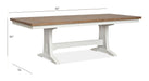 Kingston - Extendable Trestle Dining Table - Whisper White And Cerused Nutmeg Magnussen Furniture