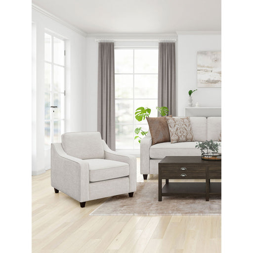 Mahaffey - Upholstered Sloped Track Arm Chair - Beige Furniture Max