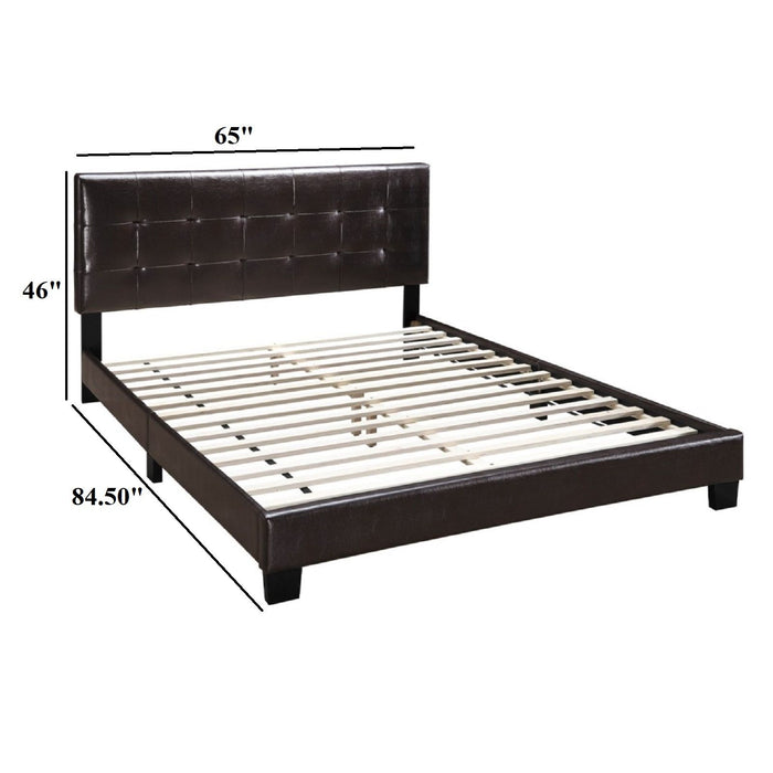 Contemporary Style Bed, Rectangle Headboard Home Essentials