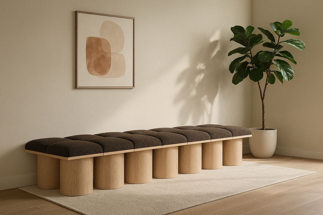 Pavilion - 14 Piece Modular Bench With Natural Base Meridian Furniture