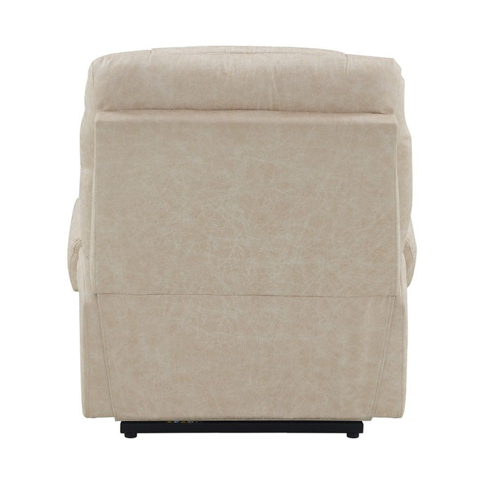 Nairi - Power Recliner With Lift & Heating & Massage - Ivory Leather Aire ACME