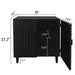 2 Door Storage Cabinet With Adjustable Shelf - Black Home Essentials