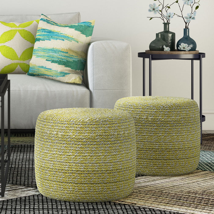 Bayley - Versatile Round Braided Pouf Simpli-Home
