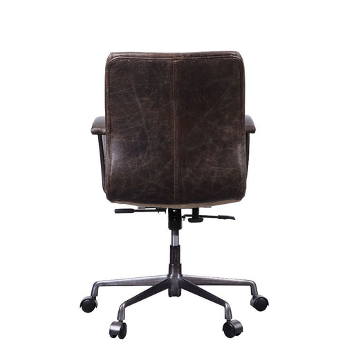 Zooey - Office Chair - Distress Chocolate Top Grain Leather ACME