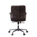 Zooey - Office Chair - Distress Chocolate Top Grain Leather ACME