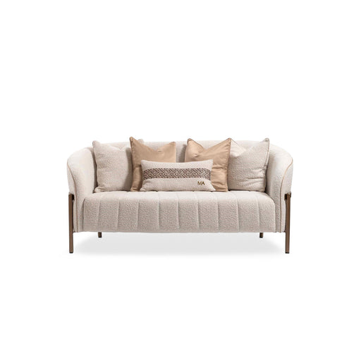 Lisbon - Loveseat - Oyster / Matte Bronze Michael Amini