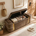 Storage Bench Upholstered Ottoman Bed End Bench With Lift Top Storage Hearth and Haven