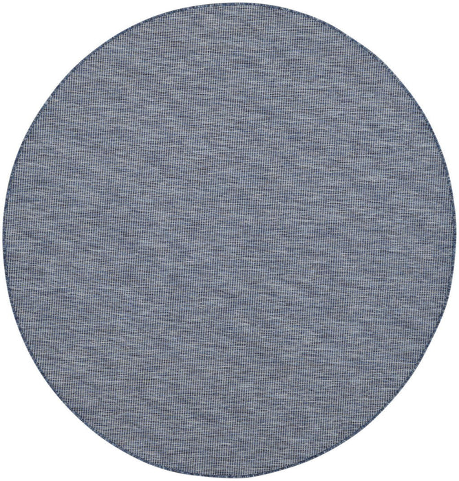 6' Round Power Loom Area Rug - Navy Blue