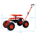 Rolling Garden Scooter Cart Seat With Wheels, 360 Swivel Seat, Tool Tray Daily Nest