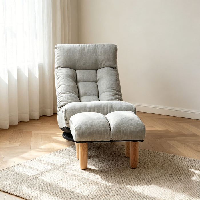 Adjustable Japanese Reclining Floor Chair Sofa With Metal Frame For Living Room Home Essentials