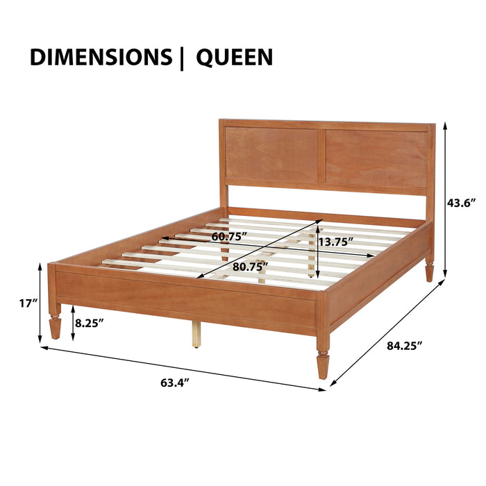 Classic Platform Bed Frame With Panel Headboard Artistry At Home