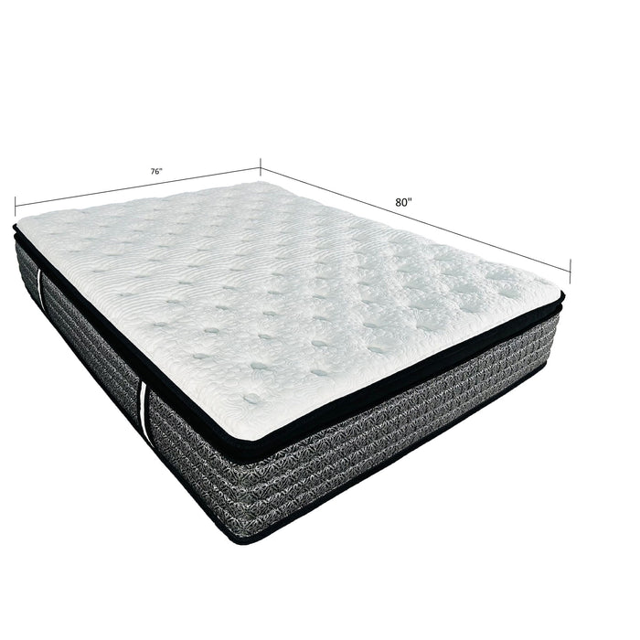 14" Premium Pocket Coil Hybrid Mattress With Gel Memory Foam, Super Plush - Gray / White - King Daily Nest
