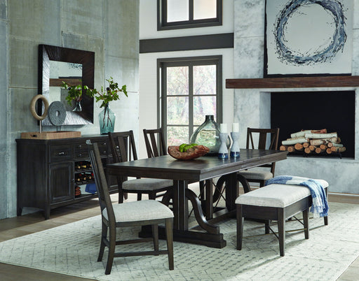 Westley Falls - Bench With Upholstered Seat - Graphite Magnussen Furniture
