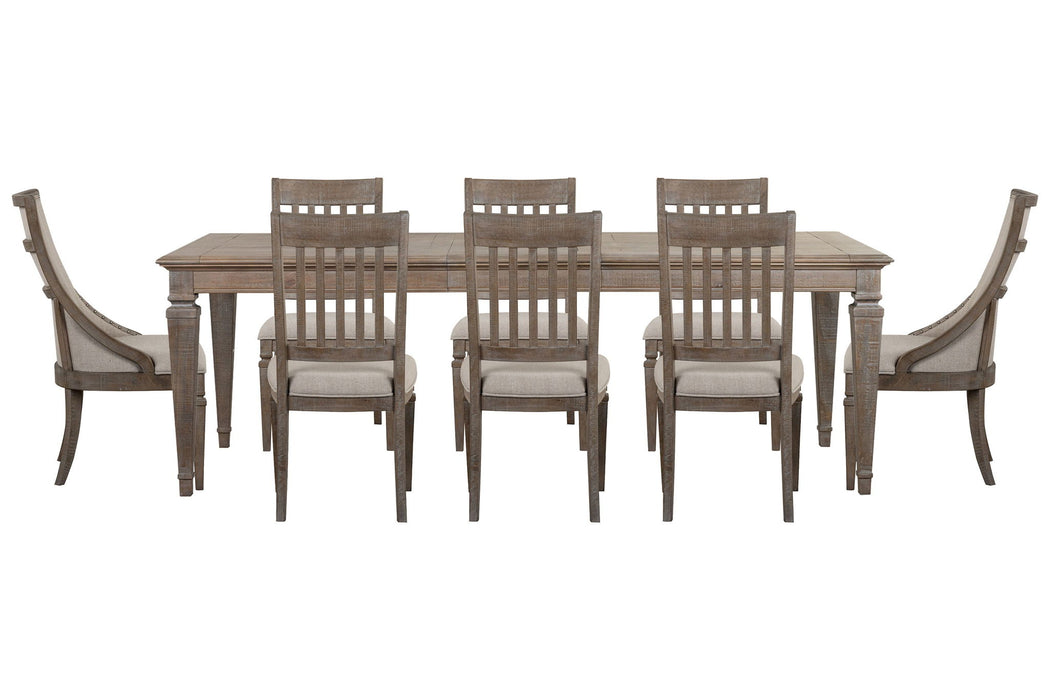 Lancaster - 9 Piece Extendable Rectangular Dining Table Set Magnussen Furniture