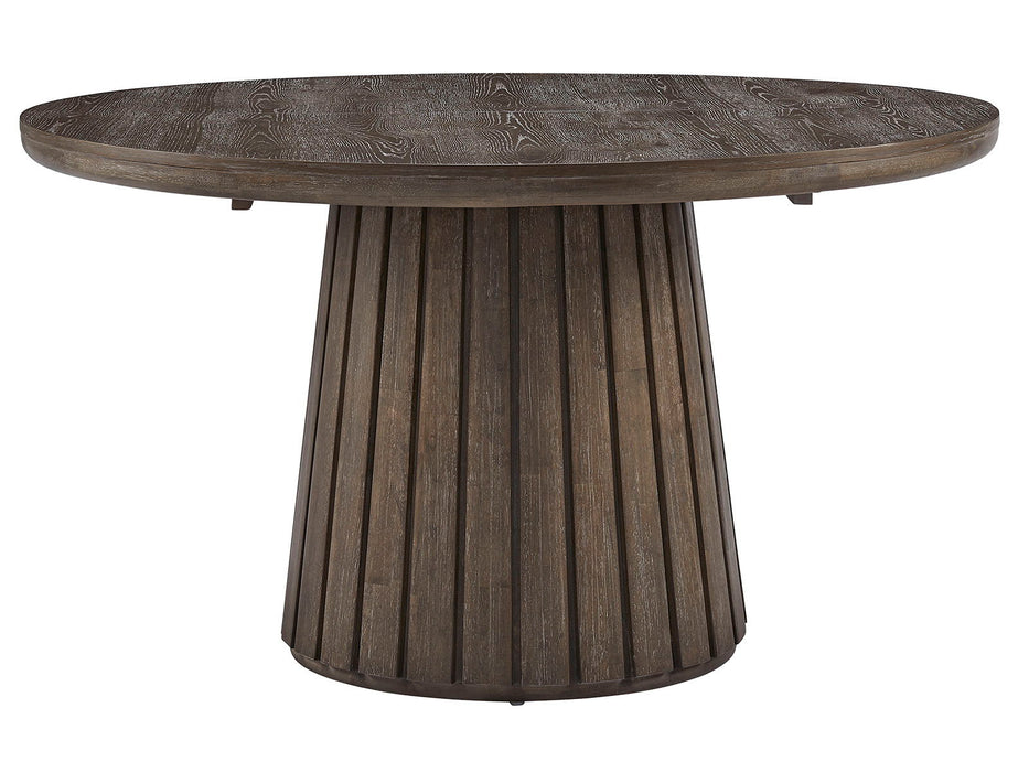 Kavanaugh - Round Dining Table - Weathered Kona Brown Magnussen Furniture