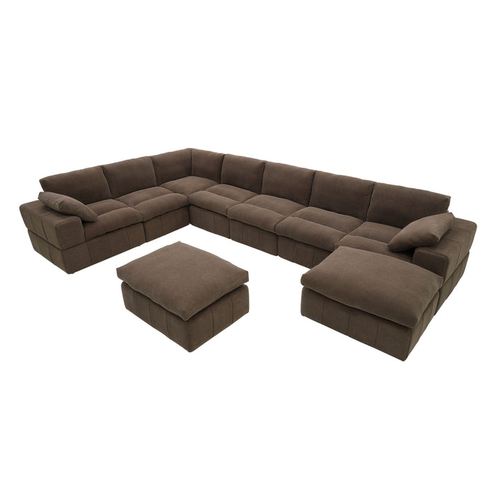 Sectional, Large Arms, Toss Pillows Included Home Essentials