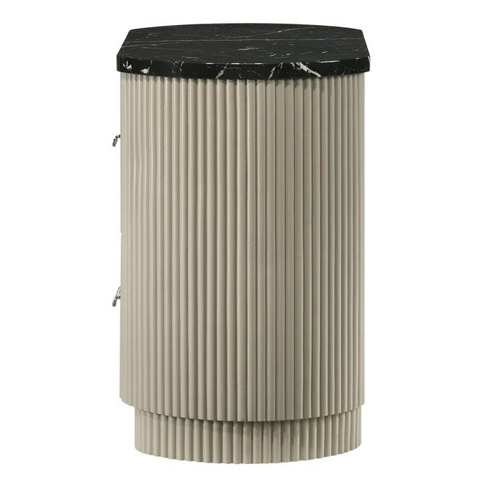 Travonte - Nightstand - Gray / Beige ACME